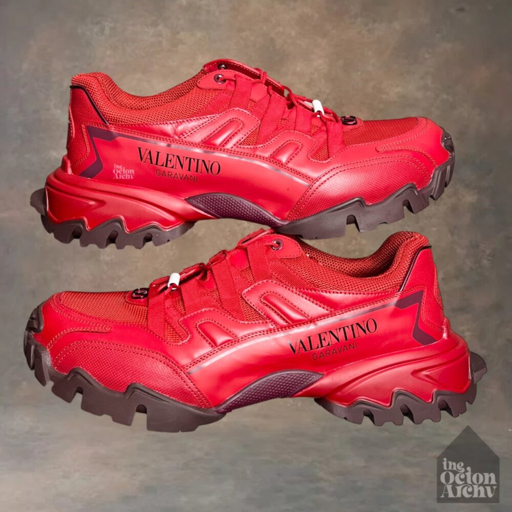 Size 44 Valentino Garavani Climber Trainer 'Red' TSC20Y0 Pre-Owned - Picture 5 of 14